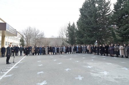 Emin Əmrullayev Milli Qəhrəman Natiq Qasımovun adını daşıyan məktəbdə büstün açılışında iştirak edib - Fotolar