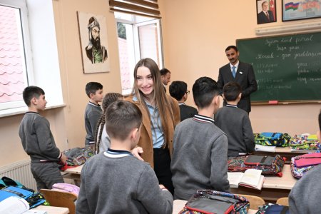 Leyla və Alena Əliyevalar Qubada - Fotolar