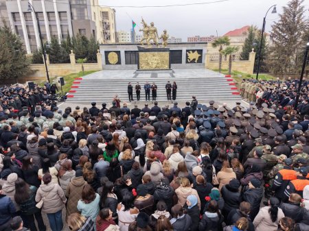 Yevlaxda Xocalı soyqırımının 34-cü ildönümü münasibətilə tədbir keçirilib. FOTOLAR