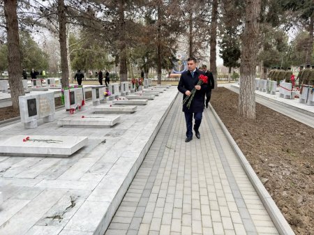 Yevlaxda Xocalı soyqırımının 34-cü ildönümü münasibətilə tədbir keçirilib. FOTOLAR
