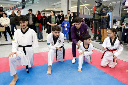 Paralimpiyaçılarımız “Decathlon”da ustad dərsi keçib - Fotolar