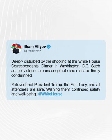 İlham Əliyevdən həmin hücumla bağlı paylaşım - “Məni dərindən sarsıtdı”