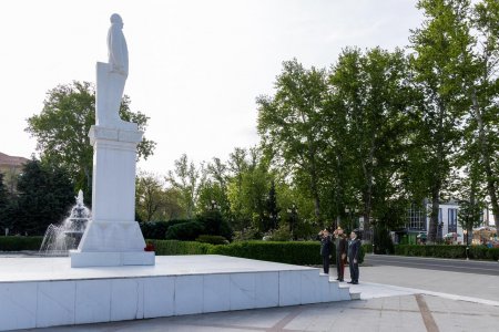 Vilayət Eyvazov Göyçayda sıra baxışı keçirdi-Fotolar