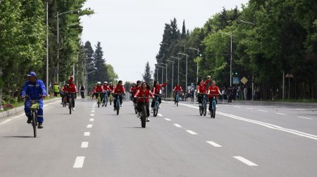 MDU-nun qızları WUF13 çərçivəsində veloyürüşünə qoşulublar - FOTOLAR