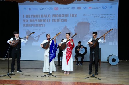  Naxçıvan Dövlət Universitetinin və Mingəçevir Dövlət Universitetinin birgə təşkilatçılığı  ilə Naxçıvanda I Beynəlxalq Mədəni İrs və Dayanıqlı Turizm Konfransı keçirilib. FOTOLAR