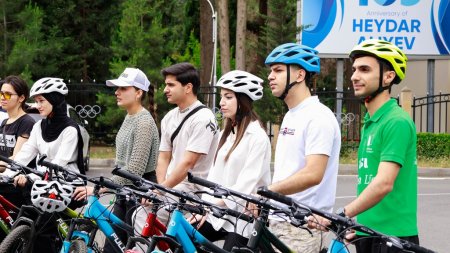 Mingəçevir Dövlət Universitetinin tələbələri Ümumdünya Velosiped Günündə veloyürüşə qoşuldular