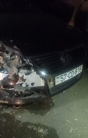 Şəmkirdə yol qəzası baş verib - İki nəfər xəsarət alıb